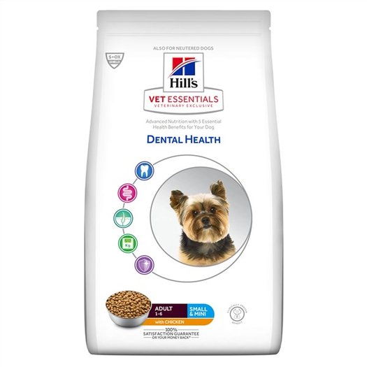 Hills Vetess Canine Adult Dental Small/Mini 2kg - De Lijsterbes - Voeding, supplementen en accessoires voor uw gezelschapsdieren