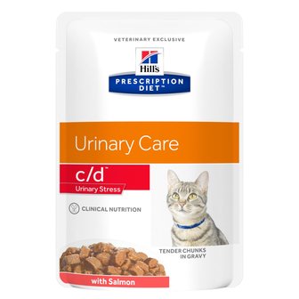 Hill&#039;s Prescription Diet c/d Urinary Stress Feline (Salmon) 12x85 gr