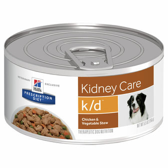 HILLS PDIET CANINE KD CHICKEN + VEGETABLE STEW 24X156G