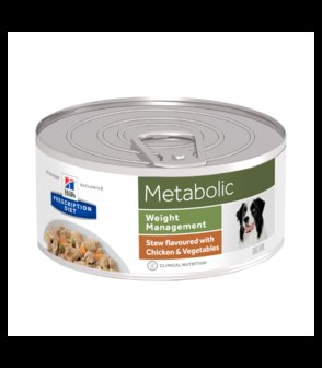 HILLS PDIET CANINE METABOLIC CHICKEN + VEGETABLE STEW 24X156G