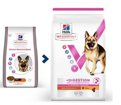 HILL&#039;S VETESS CANINE MBEN DIGESTION ADULT LARGE BREED CKICKEN 14KG