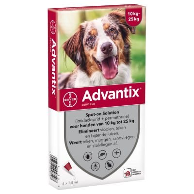 Advantix 250/1250 Spot-On Dog 10-25kg 4st