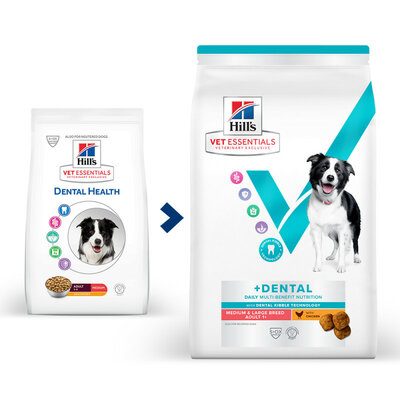 HILLS VETESS CANINE MBEN DENTAL ADULT MEDIUM/LARGE BREED CHICKEN 10KG