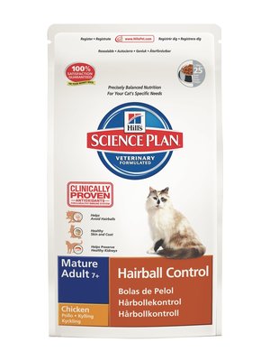 Hill's Science Plan Feline Mature Adult 7+ Hairball Control Chicken 1,5 kg