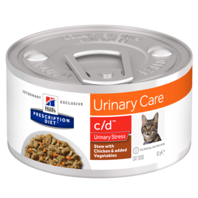 Hills Pdiet Feline urinary care CD multicare stress + Vegetable Stew 24x82gr