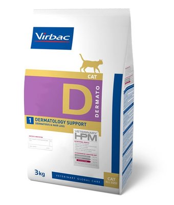 Virbac HPM Feline Dermatology Support D1 3kg